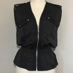 MICHAEL Michael Kors zipper vest black lightweight